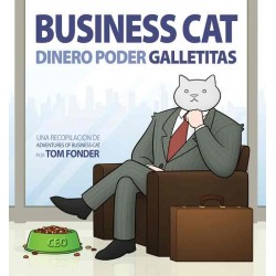 Business Cat. Dinero, poder, galletitas